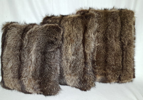 Large Raccoon Lumbar Pillows -  A Pair