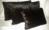 Ten Dark Blackish Brown Mink Pillows