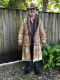 Men's Leather and Shearling Coat